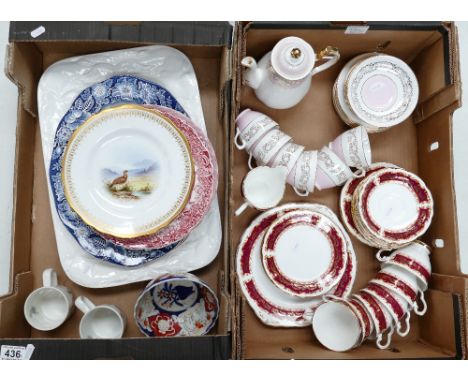 A mixed collection of ceramic items to include Phoenix Bone Chine part tea set to include tea cups, saucers, plates with a Pa