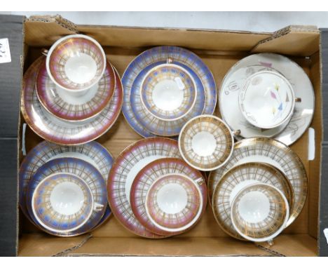 A collection of ceramic trios by Winterling.