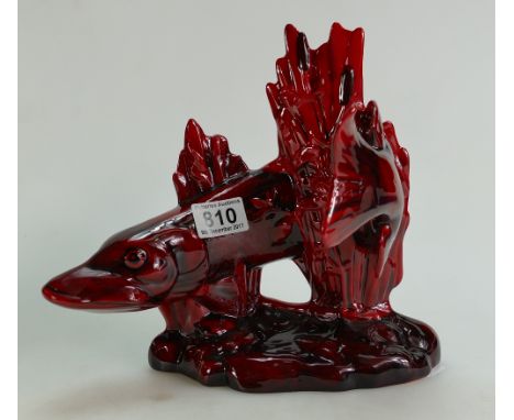 Peggy Davies Ruby Fusion large figure of a Pike. 