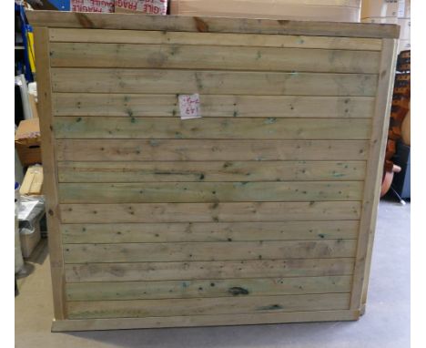 Three large soft wood tall garden gates / fence panels, dimensions are 167 x 177, and a garden gate. (4). 

This lot is eithe
