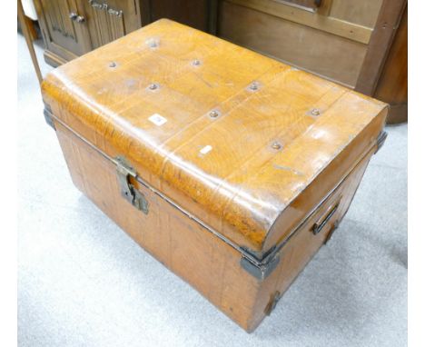 A J&E.Bates & Sons steel travelling trunk. 