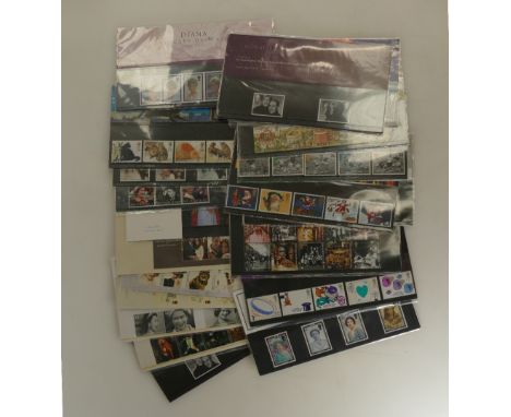 27 GB presentation packs, mainly later sets including higher values and first class multiples. 