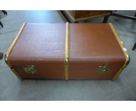 A steamer trunk