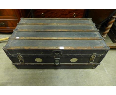 A steamer trunk