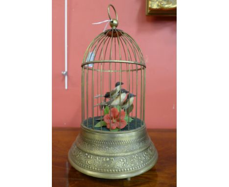 A 20th Century bird cage automaton