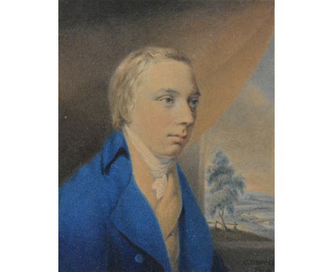 C. Brome, portrait miniature of a young gentleman, head and shoulders, length, signed, 10cm x 8cm.