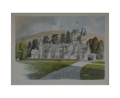 H.R.H. Prince Charles, "Balmoral", limited edition coloured lithograph number 100/295, AA blind stamp, signed and dated "C 91