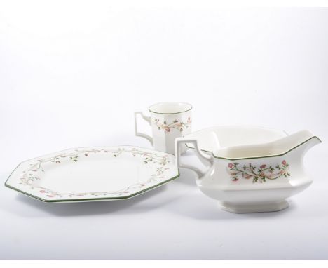 Johnson Brothers "Eternal Beau" tea/dinner service to include a cake stand, casseroles, flan dishes etc