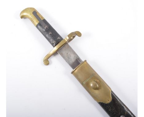 Bayonet (British circa.1855 marked RAMC) with scabbard.