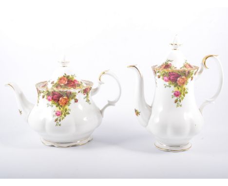 Royal Albert "Old Country Roses" tea/coffee service including a cake stand.