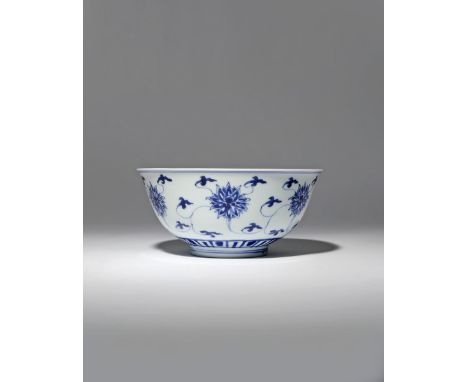 A CHINESE IMPERIAL BLUE AND WHITE 'PALACE' BOWL SIX CHARACTER KANGXI MARK AND OF THE PERIOD 1662-1722 The U-shaped bowl risin