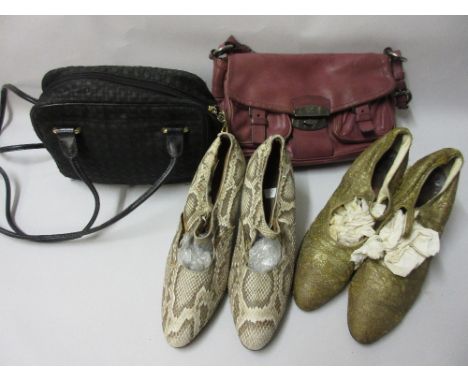 Prada handbag, Christian Dior handbag and two pairs of shoes