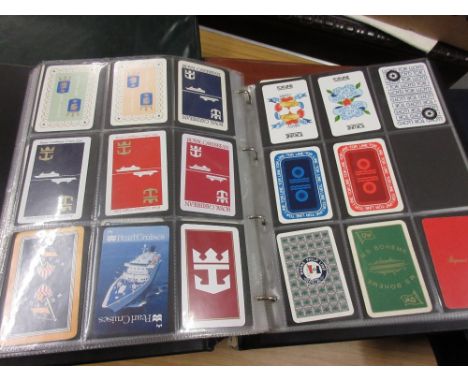 Quantity of various playing cards including files of scarce singles etc, also including: shipping, trains and advertising