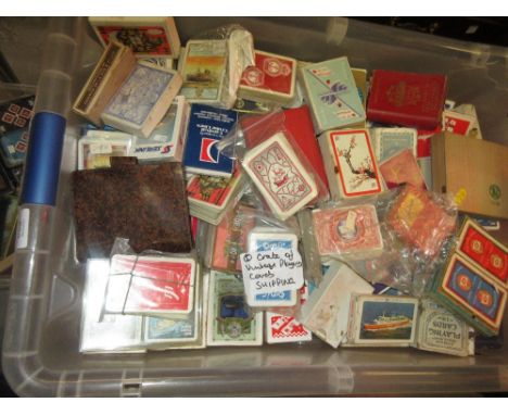 Large quantity of various playing cards including early vintage shipping cruise liners etc