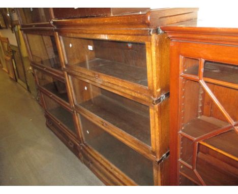 Globe Wernicke oak three section bookcase