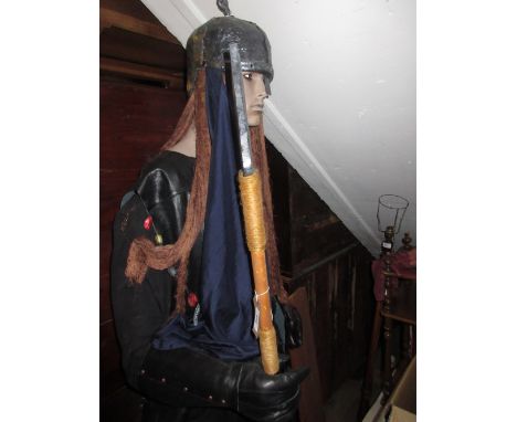 Dressed male mannequin in the form of a Norse warrior