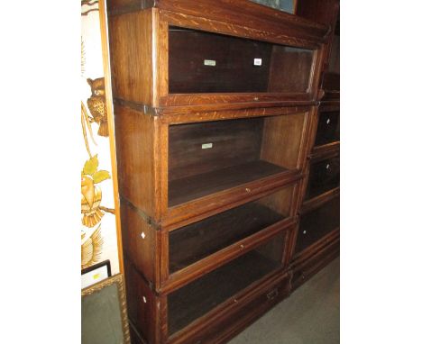 Globe Wernicke oak four section bookcase