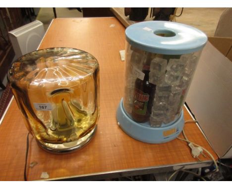 Bar top advertising table lamp for Kriska vodka flavoured beer together with another similar