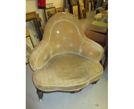 Victorian button upholstered corner chair