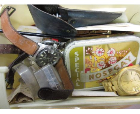 Quantity of various wristwatches, tools and accessories