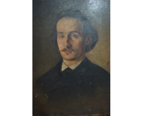 Jean Jacques Haakman, oil on wooden panel, head and shoulder portrait of a gentleman, signed and dated 1884, 12.5ins x 9ins, 