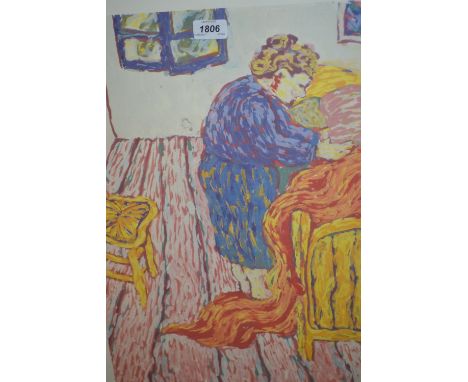 Sally Swain, group of four Limited Edition colour prints, ' Mrs Van Gogh Makes the Bed ', ' Mrs Picasso Dusts the Mantelpiece