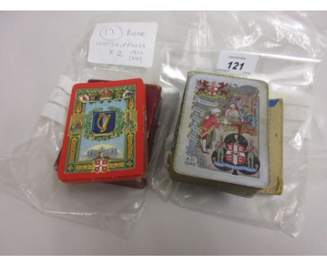 Worshipful Company of Playing Cards, 1922 rare set (one missing) and an 1899 complete rare set (worn)