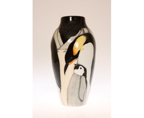 A MOORCROFT "ANTARCTICA" VASE, first quality. 20cm