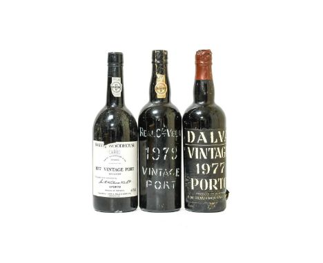 Smith Woodhouse 1977 Vintage Port (one bottle), Dalva 1977 Vintage Port (one bottle), Real Cavelha 1979 Vintage Port (one bot