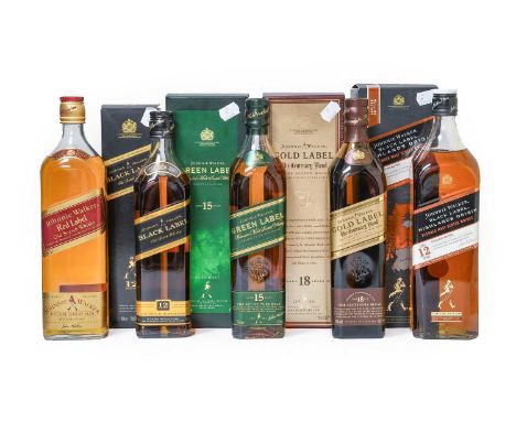 Johnnie Walker 18 Year Old Gold Label Blended Whisky, "The Centenary Blend", 40% 70cl (one bottle), Johnnie Walker 15 Year Ol