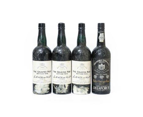Smith, Woodhouse &amp; Co. Ltd., 1978 Fine Crusted Port (three bottles), Delaforce Sons &amp; Co. 1975 Finest Vintage Port (o