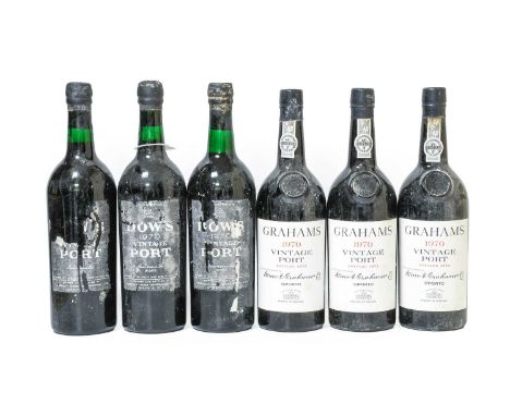 Dow's 1970 Vintage Port (three bottles), Graham's 1970 Vintage Port (three bottles) (6)