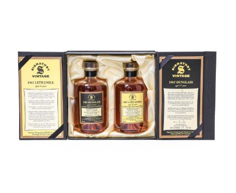 Signatory Vintage Rare Reserve Set Comprising: Littlemill 1967 36 Year Old Lowland Single Malt Scotch Whisky, distilled 1967,