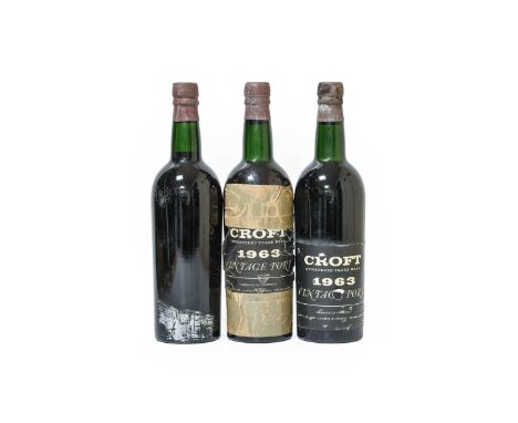 Croft 1963 Vintage Port (three bottles)