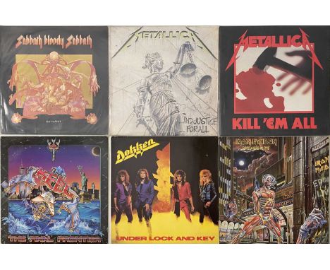 HEAVY ROCK &amp; METAL - LP COLLECTION. A wonderful collection of 20 heavy rock &amp; metal LPs. Artists/ titles include Meta