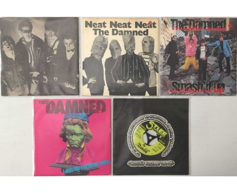 THE DAMNED - 7" COLLECTION (WITH 1ST PRESSING NEW ROSE). Neat Neat Neat selection of 5 x 45s from The Damned. Titles are New 