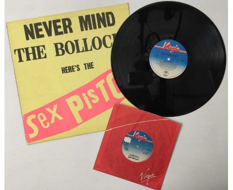 SEX PISTOLS - NEVER MIND THE BOLLOCKS LP (COMPLETE ORIGINAL COPY WITH POSTER AND 7" - 'SPOTS 001'). Great to see a complete o