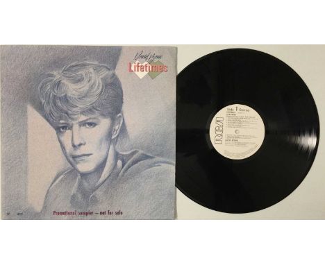 DAVID BOWIE - LIFETIMES LP (ORIGINAL UK 1983 PROMO COPY - LIFETIMES 1). Super limited UK-only promo LP from 1983 produced to 