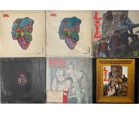 LOVE - LP PACK. A pack of 8 x LPs by Love. Titles are Love (EKL-4001, rare UK mono 1st pressing w/ US printing sleeve, Ex/ VG