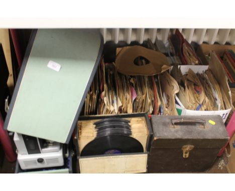 A QUANTITY OF RECORDS TOGETHER WITH A PROJECTOR 