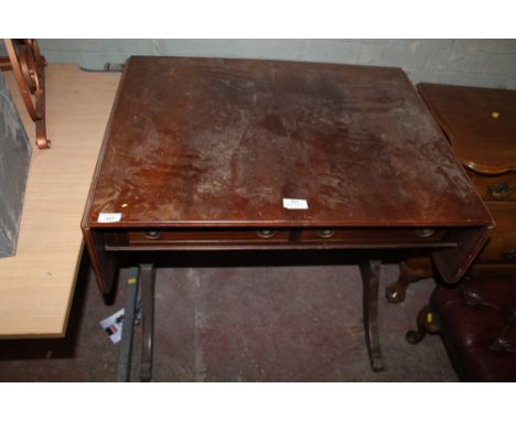 A MAHOGANY SOFA TABLE 