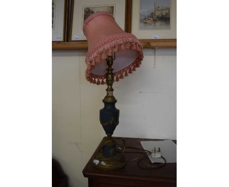 20th Century table lamp with brass and composition stem