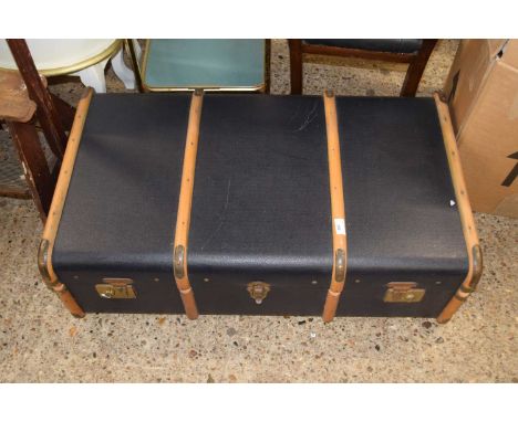 Vintage metal framed trunk