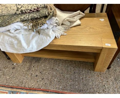 Modern light oak coffee table