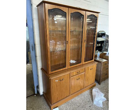 Modern light wood effect lounge display cabinet