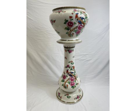 Vintage Floral Designed Jardinière Whieldon Ware Pheasants F.W&amp;Co. England
All proceeds from this lots will be given to H