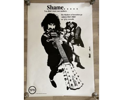Frank Zappa "Mother of invention" Original Vintage Poster
Excellent Condition