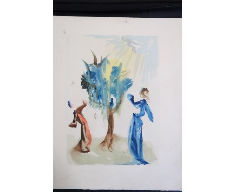 Salvador Dali - Print, unframed - The Tree of Punishment Purgatory - 18cm x 25cm - unsigned 