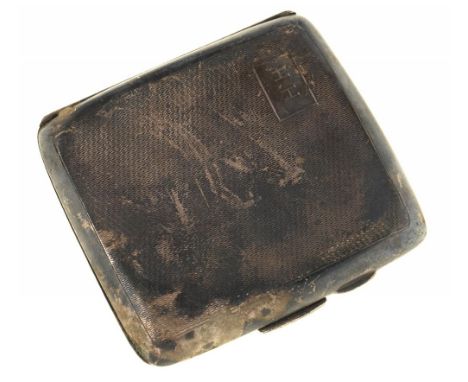 A GEORGE V SILVER CIGARETTE CASE, 8 CM W, BIRMINGHAM 1934, 2OZS 5DWTS++TARNISHED
