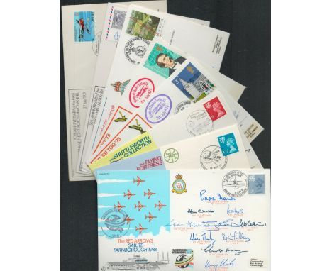 Military Pageant, Air Tattoo, Air Fair & Red Arrows Signed Collection of 8 FDCs signatures include I W Niessink, C F Cruyff, 